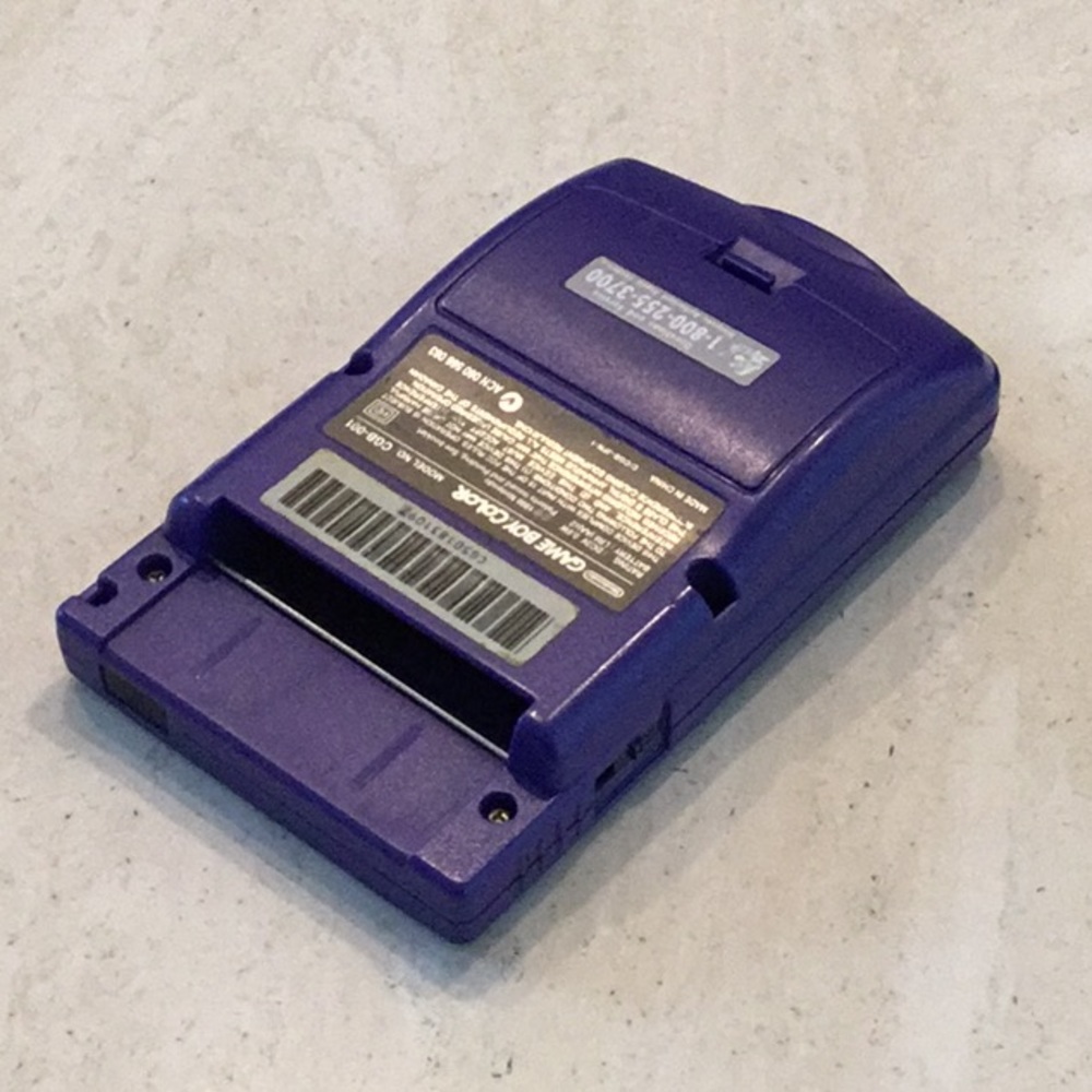 Nintendo Gameboy Color Console System Grape Purple Handheld Game Boy Authentic - Picture 11 of 16